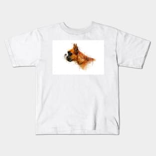 Boxer dog watercolor Kids T-Shirt